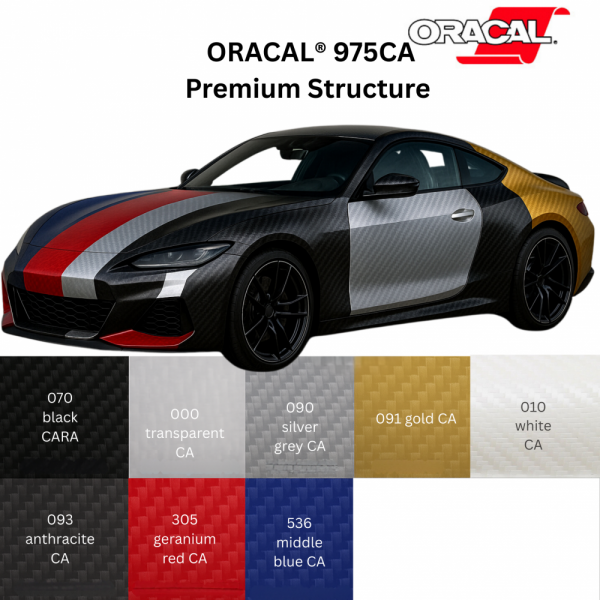 ORACAL 975 Premium 3D Carbon Folie - Anthrazit – Bild 2