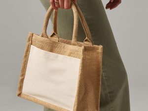 Westford Mill Cotton Pocket Jute Gift Bag - W425