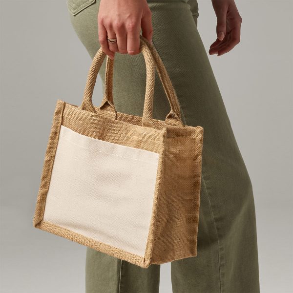 Westford Mill Cotton Pocket Jute Gift Bag - W425
