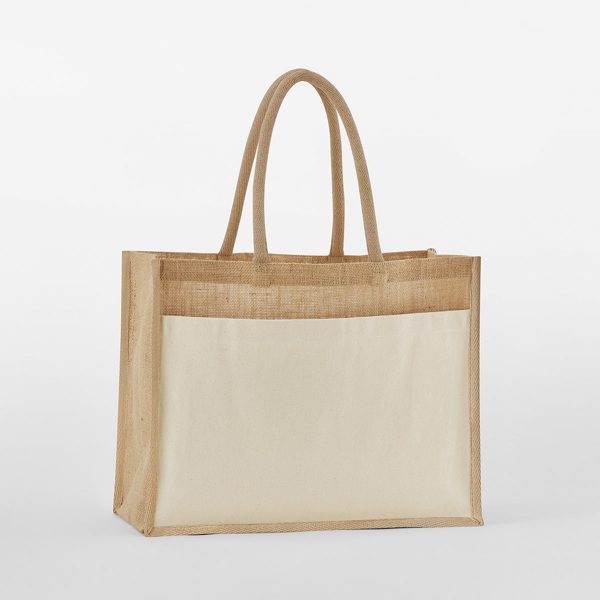 Westford Mill Cotton Pocket Starched Jute Shopper - W480 – Bild 2